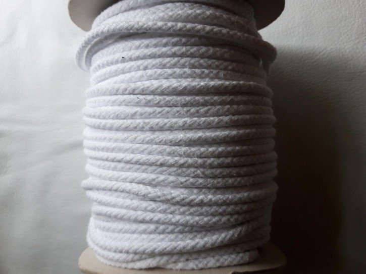 Baumwollkordel 100% Baumwolle 5mm weiß