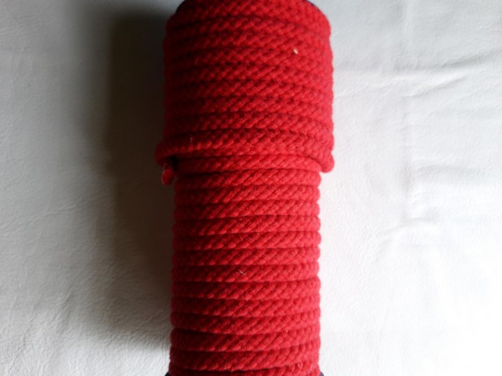 Baumwollkordel 100% Baumwolle 8mm rot